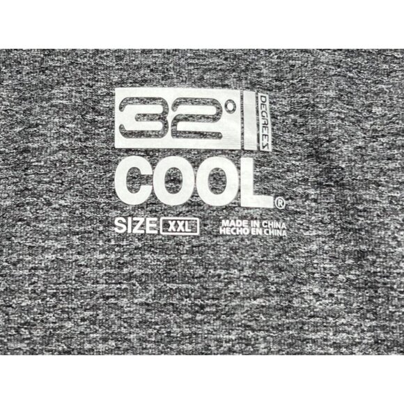 32 Degrees Cool Mens Heathered Gray Polo Shirt XXL Polyester/Spandex Blend - Picture 2 of 5